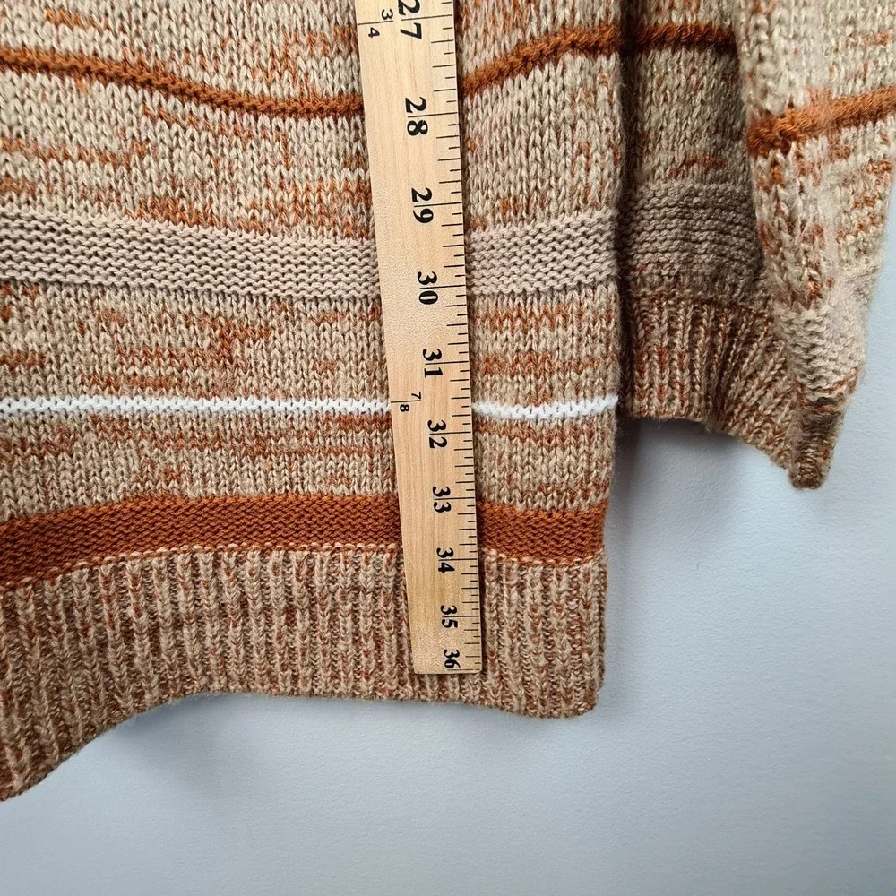 Ten Sixty Sherman Sweater‎ Dress Knit Long Bell Sleeve Crew Neck S/M Striped